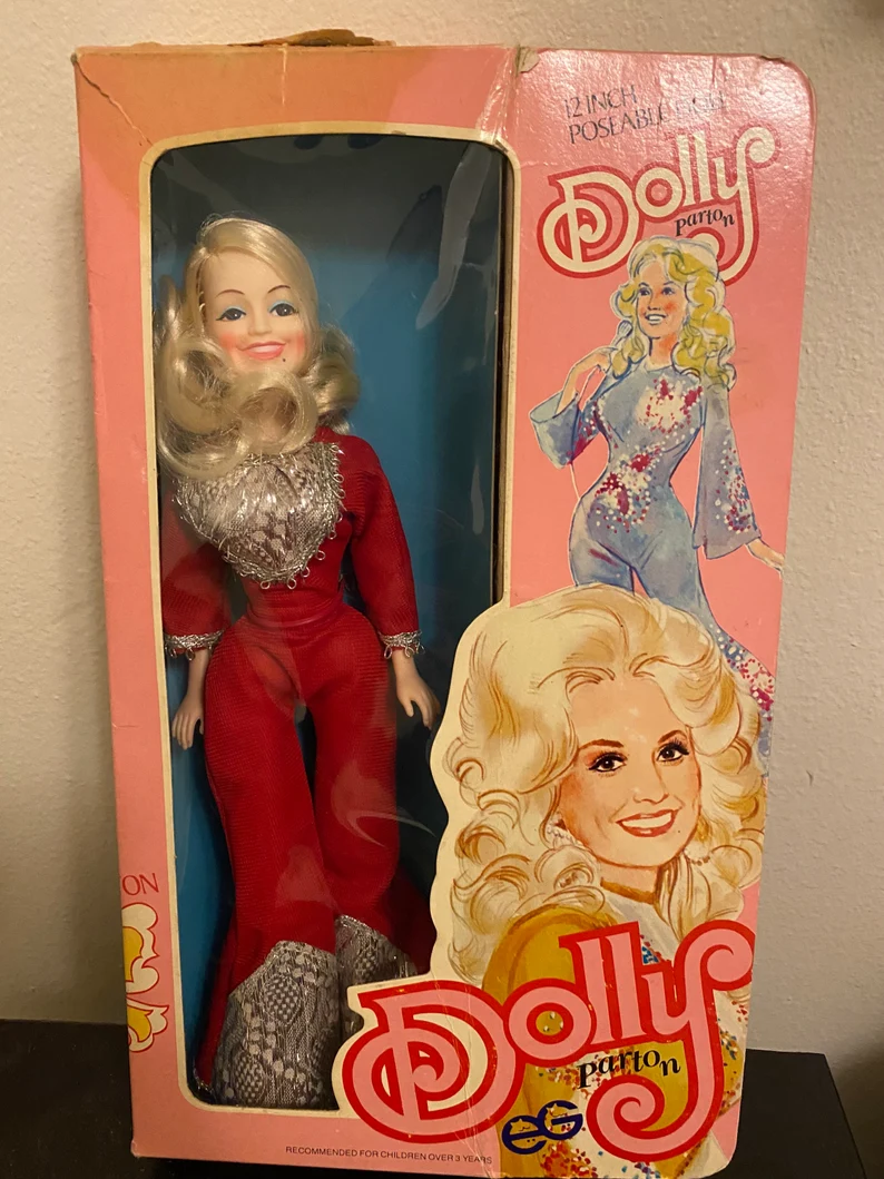 Vintage 1970s Dolly Parton Egee Goldberger 12” Posable Doll Collectable GUC CIB