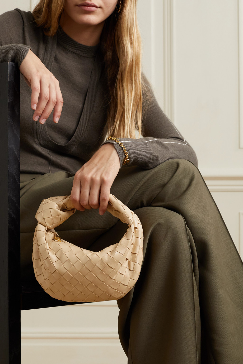 BOTTEGA VENETA Jodie mini knotted intrecciato leather tote