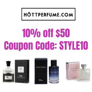 Hott Perfume Coupon: 10% off $50 Code STYLE10