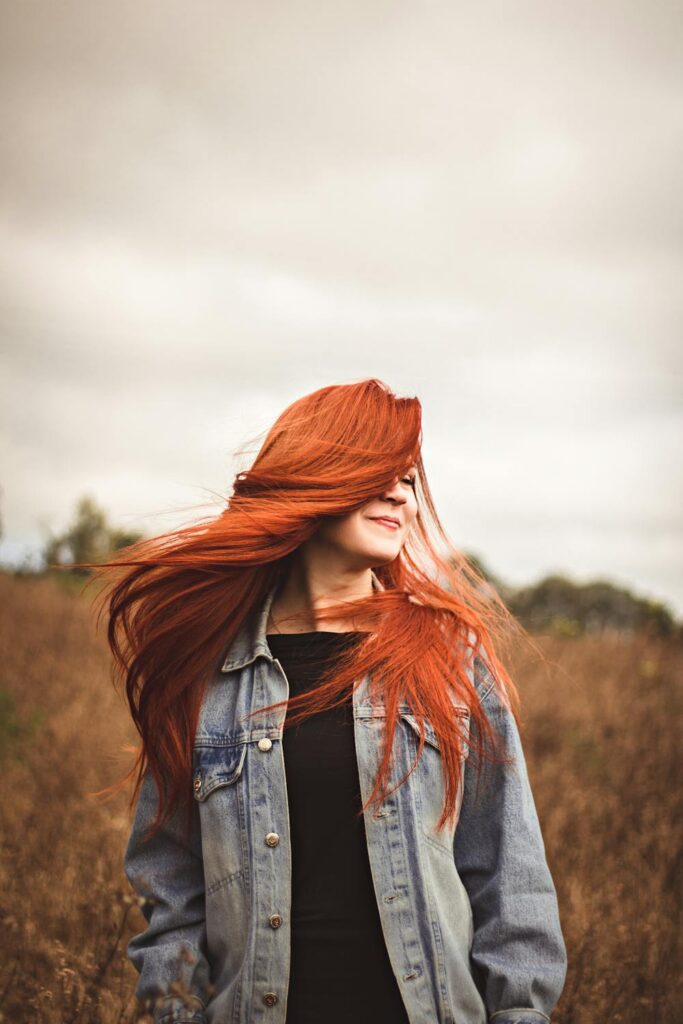 woman with Terracopper Red Haircolor